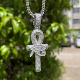 Iced Out Criss Cross Moissanite Diamond Necklace For Men's