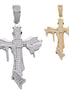 VVS1 Clarity Moissanite Drip of Faith Cross Pendant