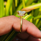 Oval Cut Lab Grown Diamond Hidden Halo Wedding Ring