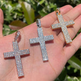 Criss Cross Iced Out Men's Pendant Moissanite Pendant