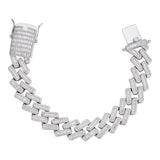 925 Sterling Silver Baguette Moissanite Bracelet