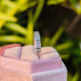 Bezel Set White Gold Radiant Cut Wedding Band For Women