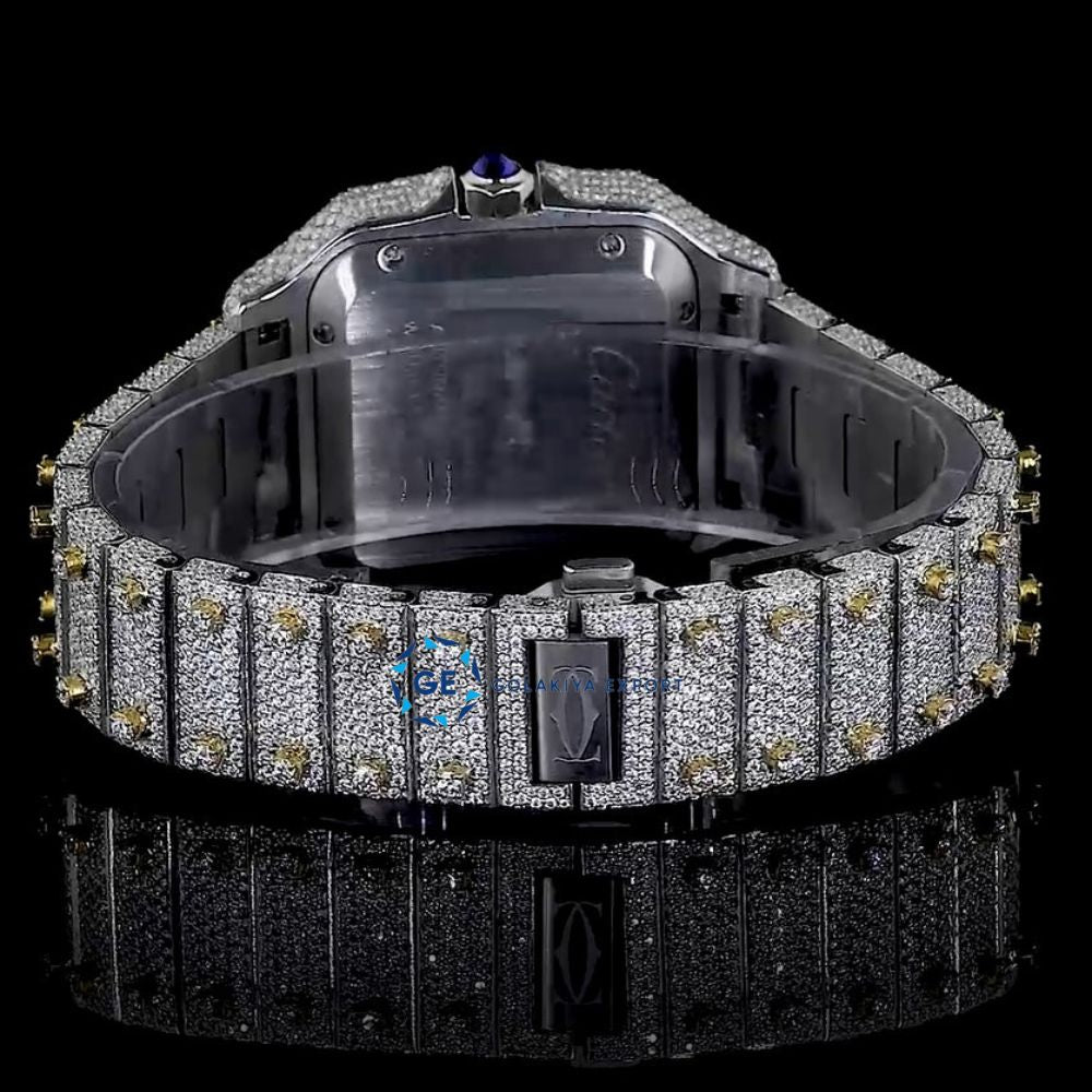 Dual Tone Moissanite Classic Stylish Wrist Watch