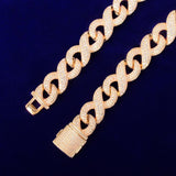 Luxury Hip Hop Infinity Link Moissanite Cuban Chain