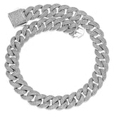 925 Sterling Silver Moissnaite Cuban Chain