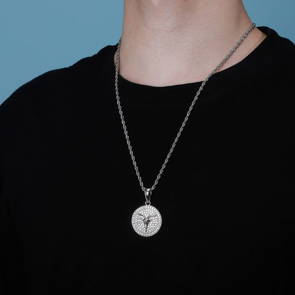 Customize Moissanite Diamond Zodiac Pendant Necklace
