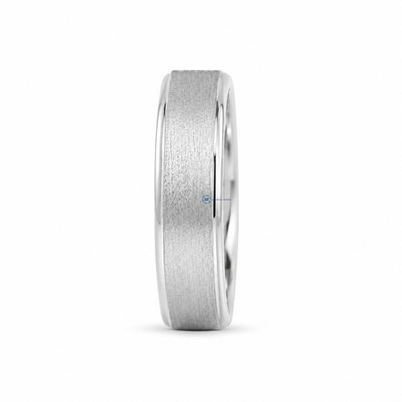 Round Cut Moissanite Channel Set Wedding Band For Men's