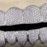 Iced Moissanite Diamond Custom Grillz 10 Top And 10 Bottom Grillz