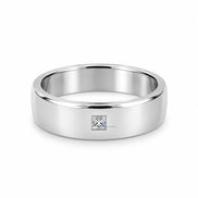 Princess Cut Moissanite Bezel Solitaire Men's Ring