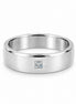 Princess Cut Moissanite Bezel Solitaire Men's Ring