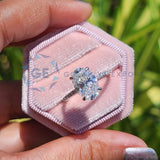 14K White Gold Oval Cut Lab Grown Diamond Engagement Ring