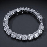 925 Sterling Silver Glacier Clustered Tennis Bracelet