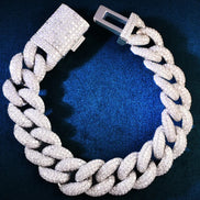 Cuban Link Iced Out Moissanite Diamond Bracelet