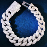 Cuban Link Iced Out Moissanite Diamond Bracelet