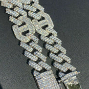 Iced Out Cuban Link Moissanite Bracelet Gift For Men's