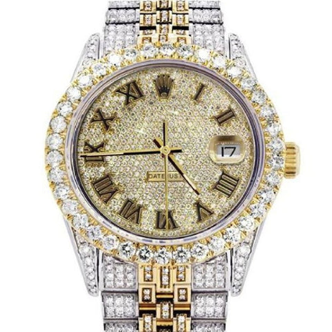 Iced Out Fully Moissanite Elegant Automatic Watch For Men's