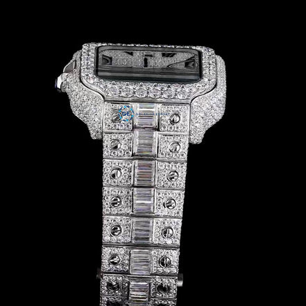 Automatic Fully Iced Out Moissanite Diamond Customize Watch