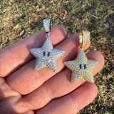 Iced Out Moissanite Diamond Star Pendant