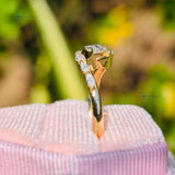 East To West Marquise Cut Lab Grown Diamond Engagement Ring