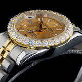 Colorless Moissanite Two Tone Automatic Men's Watch