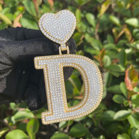 Moissanite Handmade Customize Letter Pendant