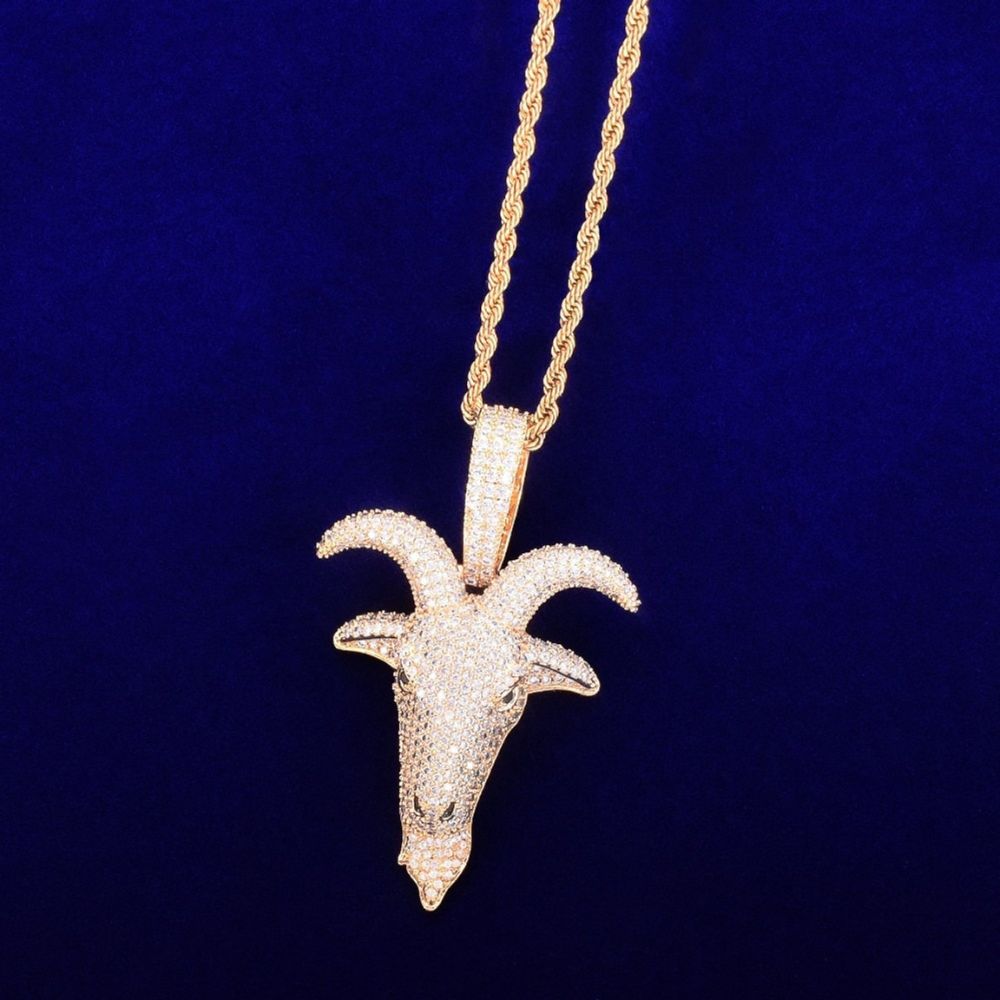 Animal Sheep Head Pendant Moissanite Diamond Pedant