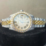Moissanite Diamond Dual Tone Iced Out Hip Hop Men's Watch