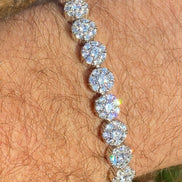 925 Sterling Silver Men's Iced Out Bracelet