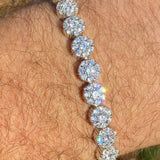 925 Sterling Silver Men's Iced Out Bracelet