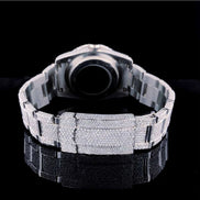 Full Iced Out Green Dial Moissanite Wrist Watch
