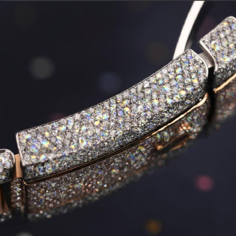 Automatic Stainless Steel Moissanite Handcrafted Watch