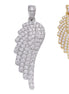 D Color Moissanit Angle Wings 925 Silver Pendant