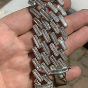 Baguette Moissanite Miami Cuban Link Bracelet