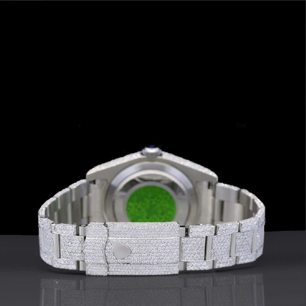 Iced Out Automatic Arabic Dial Moissanite Watches