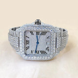 Iced Out Handmade Full White Moissanite Watch