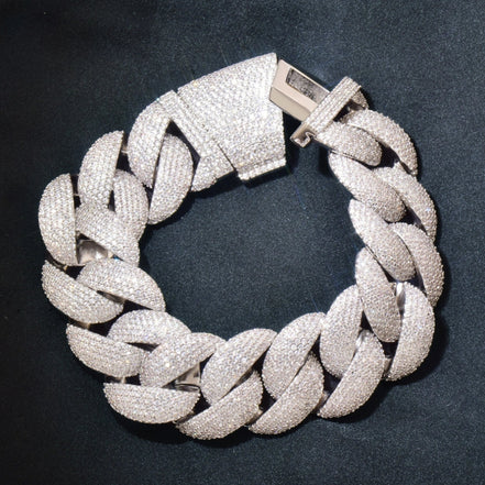 Crub Link Cuban Moissanite Bracelet