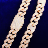 Miami Cuban Bean Link Iced Out Moissanite Chain