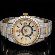 Chrono Dial Moissanite Hip Hop Automatic Watch
