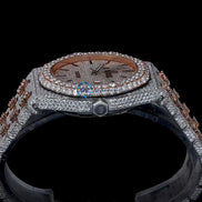 Dual Tone Moissanite Watch Gift For Him