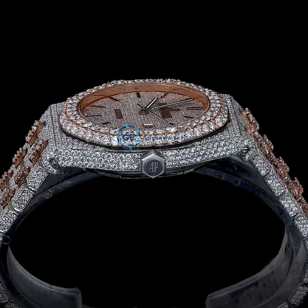 Dual Tone Moissanite Watch Gift For Him