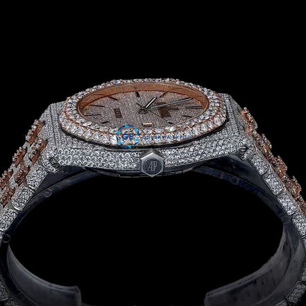 Dual Tone Moissanite Watch Gift For Him