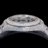 Full Iced Out Moissanite Date Just Stylish Wrist Watch For Men's
