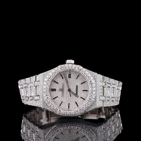 Fully Ice Out Moissanite Diamond Luxury Watch For Men's