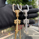 Hip Hop Rock Star Sword Cross VVS Moissanite Hip Hop Pendant