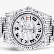 Fully Iced Out Moissanite Date Just Hip Hop Watch