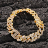 Luxury Hip Hop Moissanite Baguette Cuban Link Bracelet