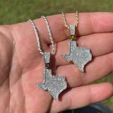 Taxas State Iced Out Moissanite Men's Pendant