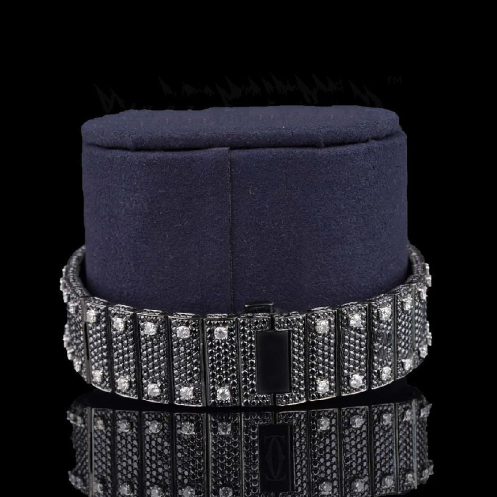 Moissanite Diamond Roman Dial Wrist Men's Watch