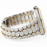 Baguette Stick Moissanite Diamond Dual Tone Watch