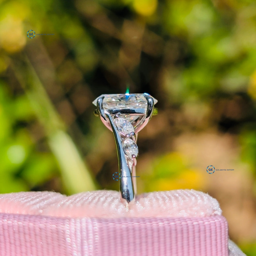Oval Cut Lab Grown Diamond Wedding Ring
